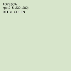 #D7E6CA - Beryl Green Color Image